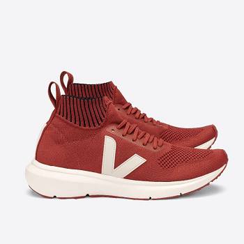 Veja V-knit X Rick Owens Mid Cervene - Panske Bezecke Topanky